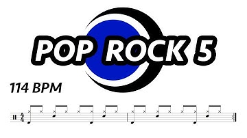 Pop Rock Drum Loop 5 (114 bpm) | Drum Groove | Drum Beat | Drum Track | Drums Only | Metronome