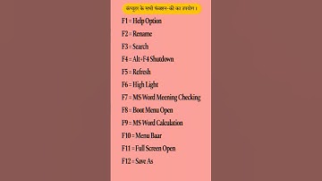 Function Key of Computer | Use of Function Keys F1 to F2 @golastudy