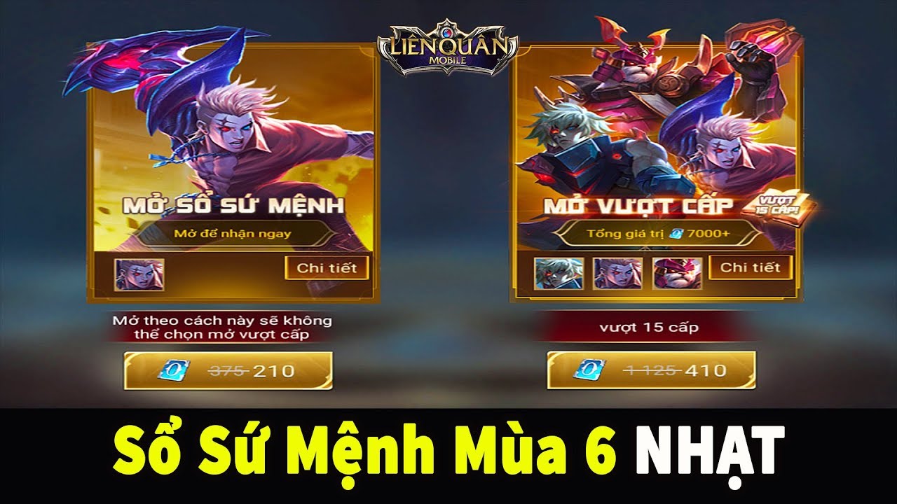 Sổ Sứ Mệnh Mùa 6 Ra Mắt Tướng Errol và Zuka Diệt Nguyệt Nguyên Soái Có Đáng Mua ? Liên Quân mobile