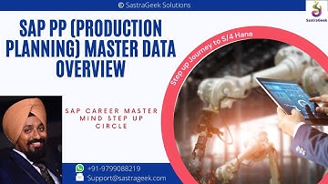 SAP PP Production Planning Master Data Overview