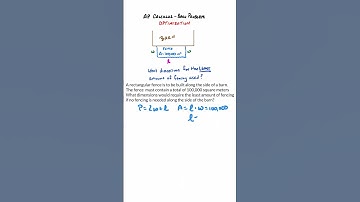 AP Calculus #optimization  - The Barn Problem #short #calculus #shortvideo