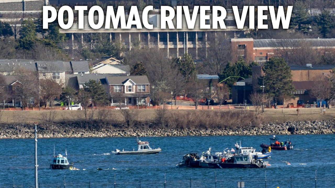 LIVE: Potomac River view as recovery continues after plane crash - YouTube