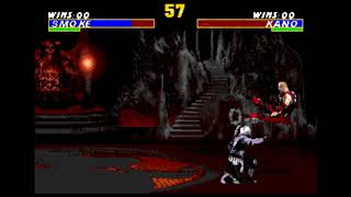 Ultimate Mortal Kombat 3 Genesis Smoke R 100% Damage Combo