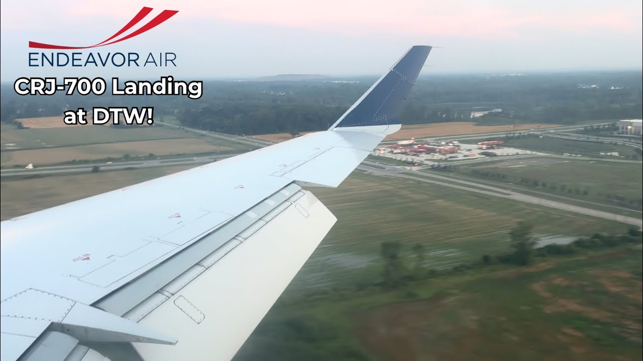 Delta Connection (Endeavor Air) CRJ-700 Early Morning Landing at DTW! 
