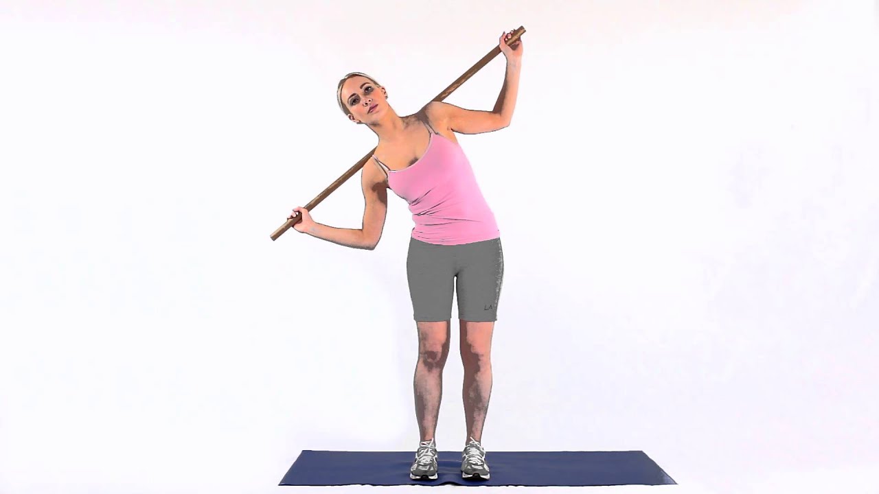 Upper back side flexion standing - YouTube