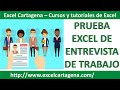 Prueba Excel de Entrevista de trabajo  - Como resolver