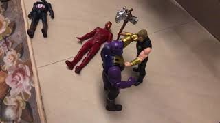 Thanos vs iron man , falcon , captain American , hulk buster and Thor part 2