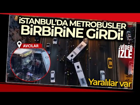 Avcılar'da Metrobüs Kazası, 2 Metrobüs Kafa Kafaya Çarpıştı