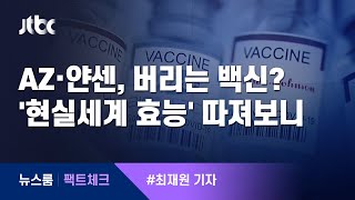 [팩트체크] AZ·얀센, '60%짜리' 버리는 백신?…'현실세계 효능' 따져보니 / JTBC 뉴스룸
