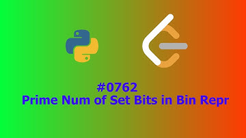 No Sound Leetcode 762: Prime Number of Set Bits in Binary Representation