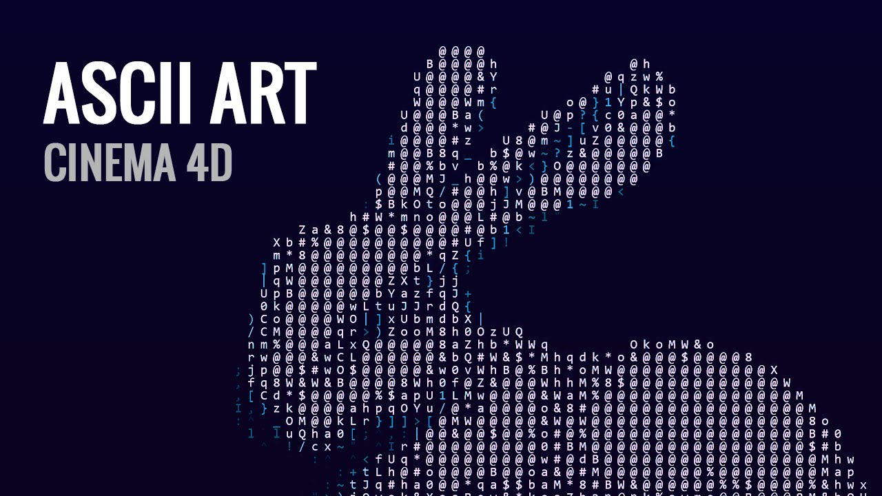 z-Ascii, Cinema 4D plugin for ASCII ART - YouTube