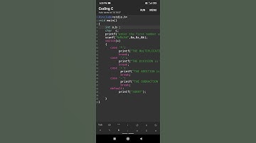 Arithmetic Calculation on integer using switch control statement.