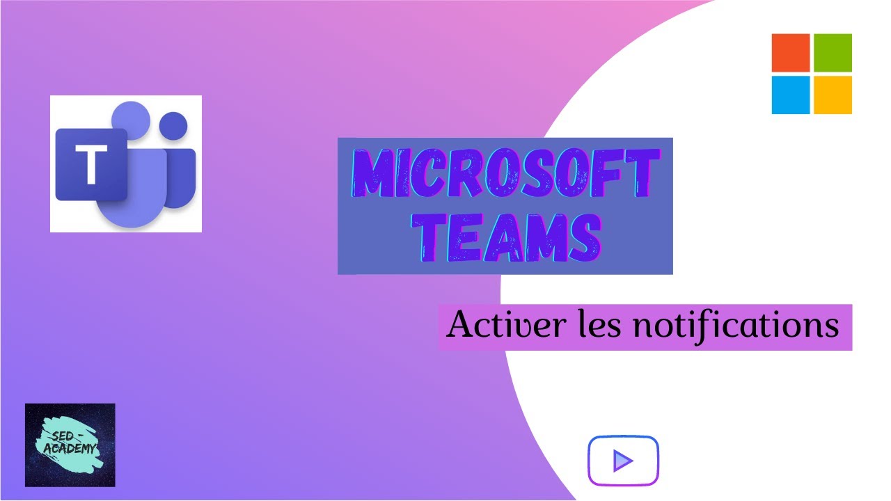 Microsoft Teams Tutoriel 2021 - Comment Activer les Notifications - YouTube