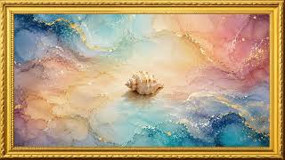 4K Ocean-Inspired Wall Art | Pastel Seashell Painting | Ambient TV Display screenshot 4