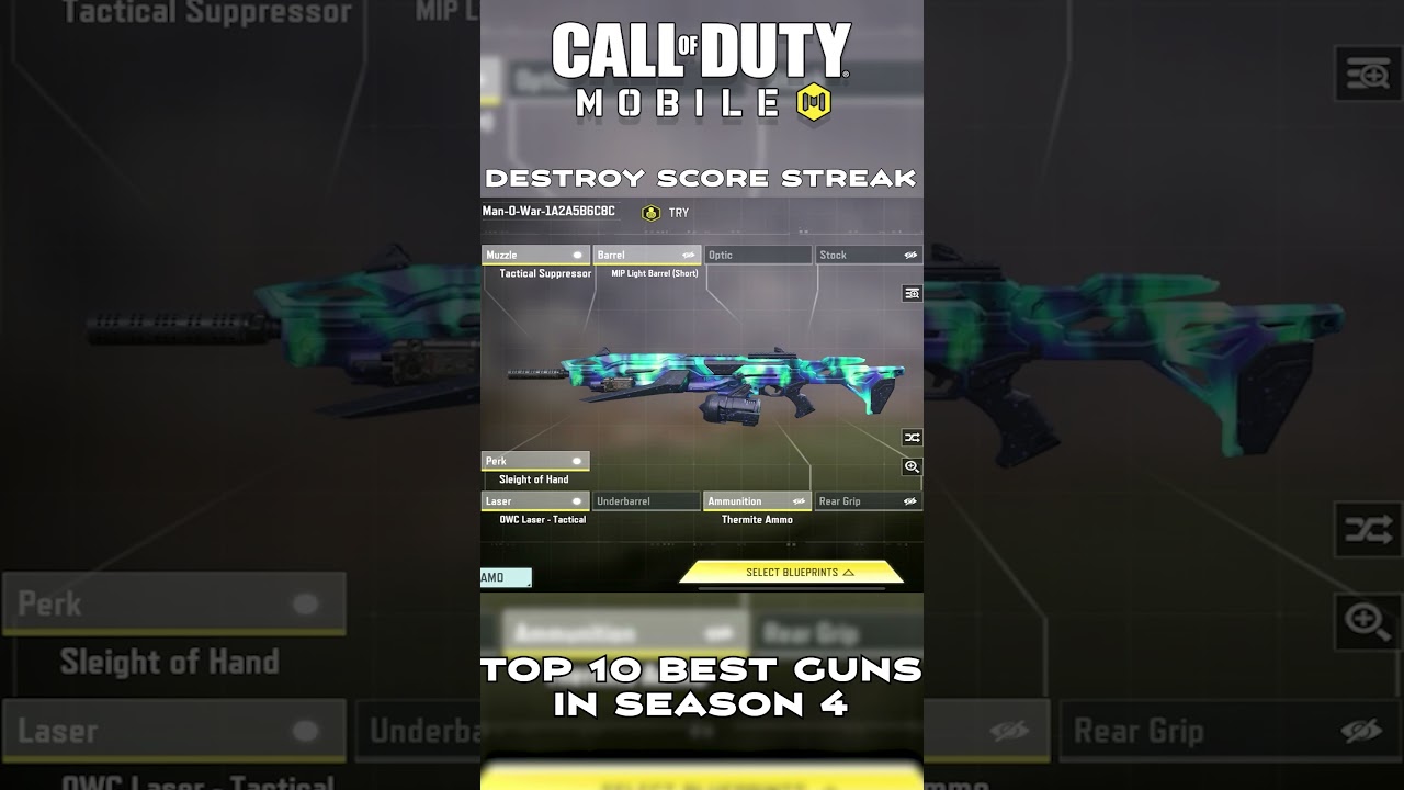 TOP 10 BEST GUNS IN SEASON 4 OF COD MOBILE