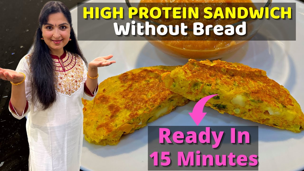 High Protein Sandwich Without Bread | NO GRAIN | NO FLOUR | NO BUTTER | Easy 