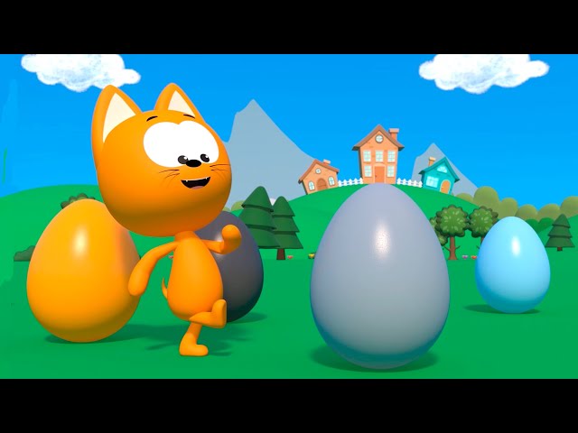 Los mejores juegos con huevos sorpresa | Juegos infantiles y dibujos animados | El gatito Koté class=