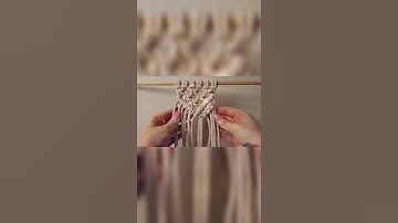 Macrame braid: A unique technique to add texture on your wall hangings! #shorts #short #macrame