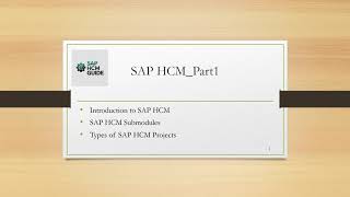 SAP HCM Part1