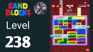 Sand blocks drop puzzle level 238 Hard level  solution and walkthrough 
