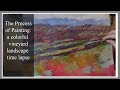 The Process of Painting: Colorful Vineyard Time Lapse