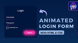 Create Animated Login Form Using HTML & CSS | Frontend Tutorial