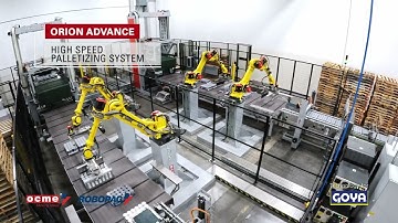 Complete end of line packaging system for Goya Foods in Houston Texas