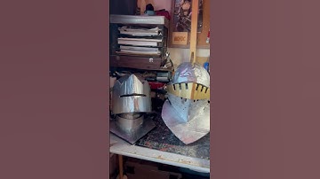 New helmets! Medieval Knights helms. #knightarmor