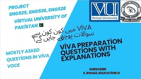 How to Prepare for Viva? | Common Questions/ ans explained from ENG525, ENG526, ENG528 Viva Exams |