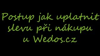 Návod Na Uplatnění Wedos Slevového Kupónu