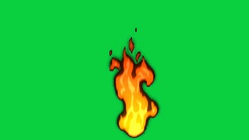 animated Fire green screen video for Youtubers