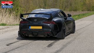 Toyota Supra Mk5 with Fi Exhaust - Burnouts & Loud Accelerations! Resimi