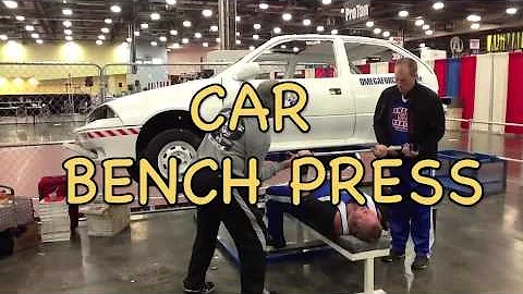 Randy Richey breaking Concrete Bricks, Bench Press...