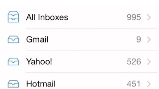 How to view All Inboxes - all in one - gmail yahoo hotmail Mail app iPhone iPad iPod screenshot 4