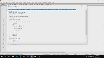 Program mencari adakah bilangan prima dri penjumlahan bilangan prima suatu deret