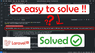Laravel - QLSTATE[42000]: Syntax error or access violation: 1071 Specified key was too long - FIXED