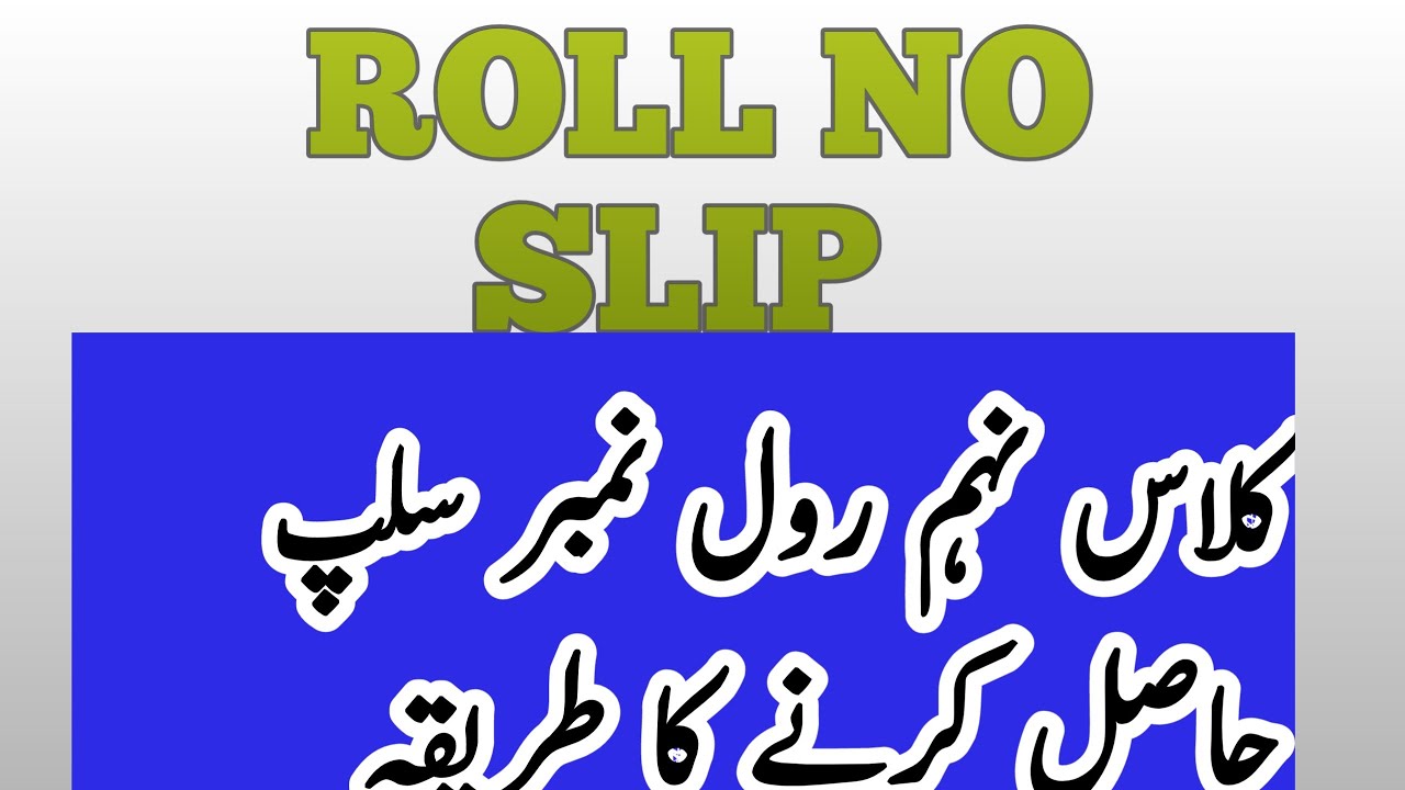 Roll no Slip Class 9th 2024 ! 9th class roll number slip kaise download