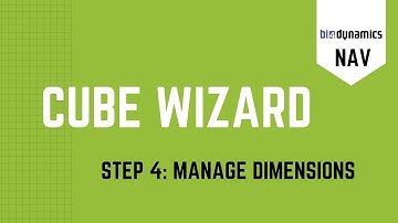 NAV Wizard  - Step 4  - Manage dimension