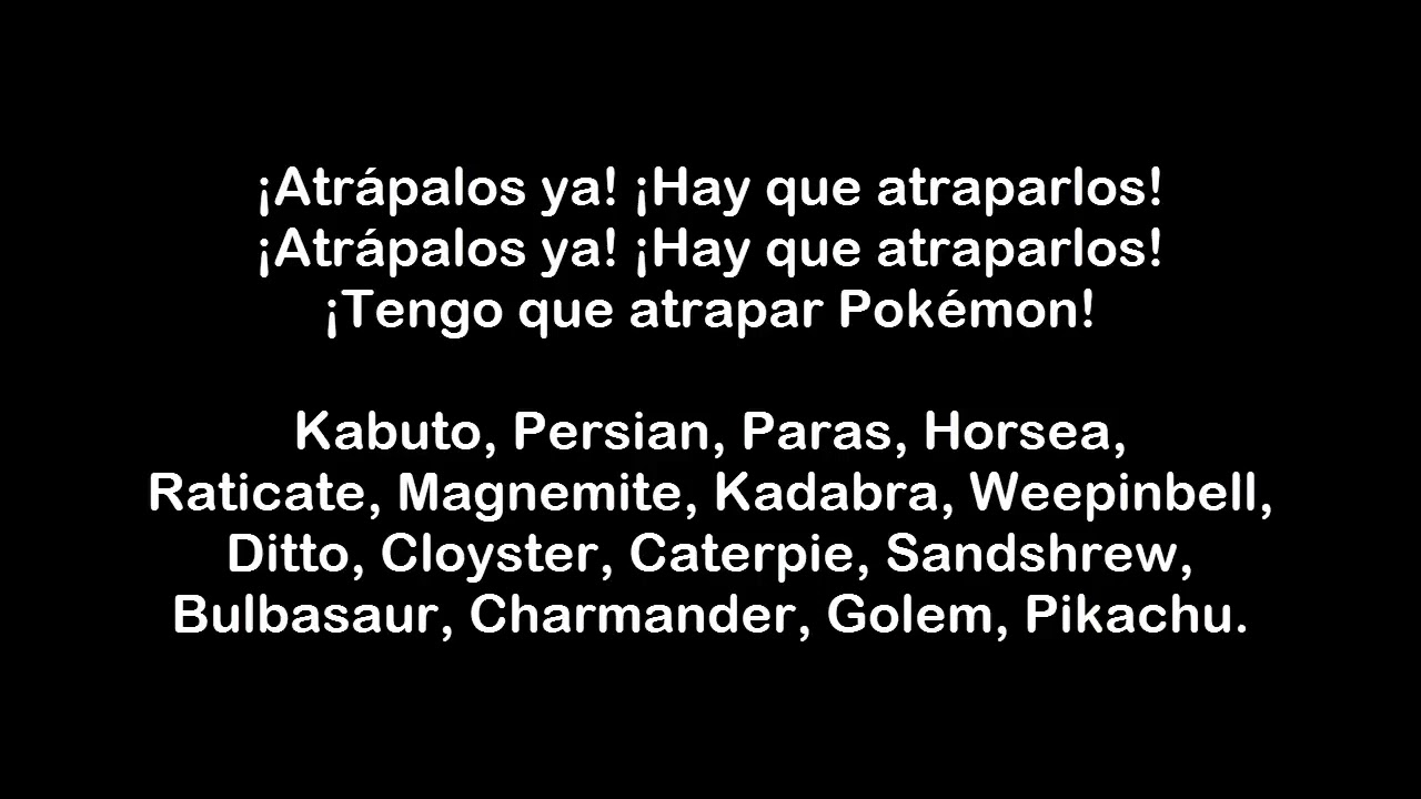POKERAP KARAOKE con letra para ser un maestro pokemon YouTube