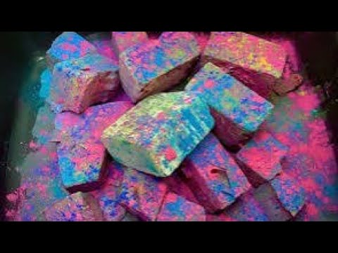 Extra large & extra dusty pasted gym chalk blocks #asmr #gymchralkasm