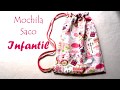 COMO FAZER MOCHILA SACO INFANTIL em 15 minutos | Atelier Costurando Comigo by Fatima Valeria