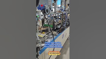 Folding mask machine with ear loop nailing and  external nose wire function #maskmachinery  #machine