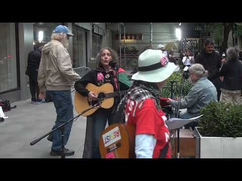 Dancer singing at Granny UN Peace Rally