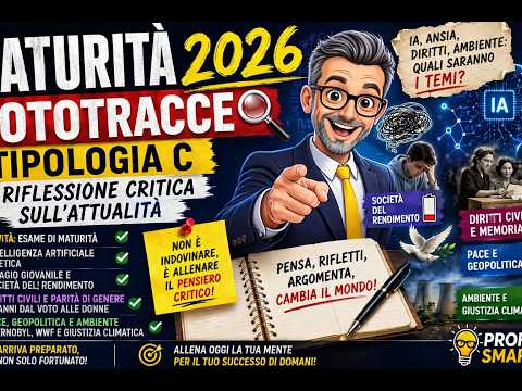 Video Maturità 2026: Tototracce Tipologia C - I Temi di Attualità che usciranno!