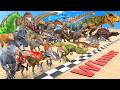 Ultimate Race 30 Dinosaurs Speed Challenge: Which is the Fastest? Animal Revolt Battle Simulator
