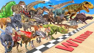 Ultimate Race 30 Dinosaurs Speed Challenge: Which is the Fastest? Animal Revolt Battle Simulator