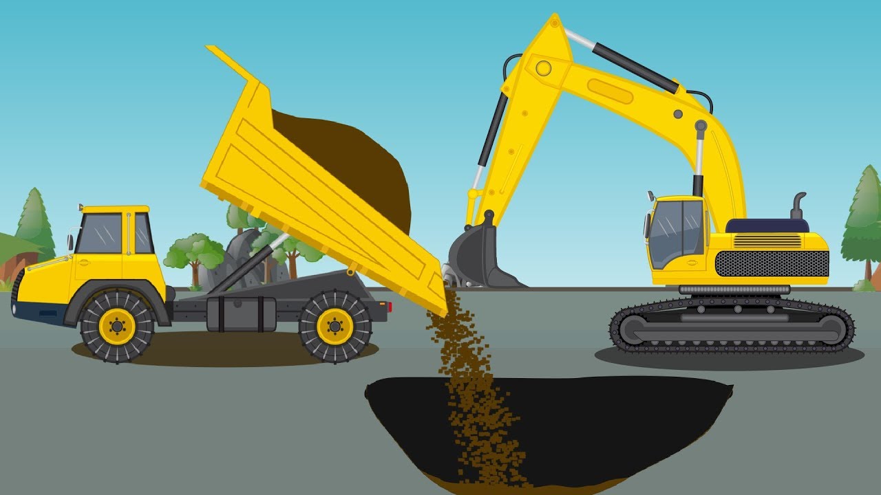 Трактора и экскаваторы картинки