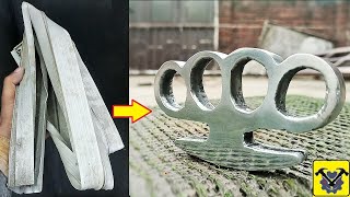 Casting Aluminum Knuckle Duster out of Aluminum JUNK