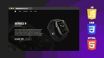 Apple Watch Product Landing Page - HTML, CSS, Javascript Tutorial