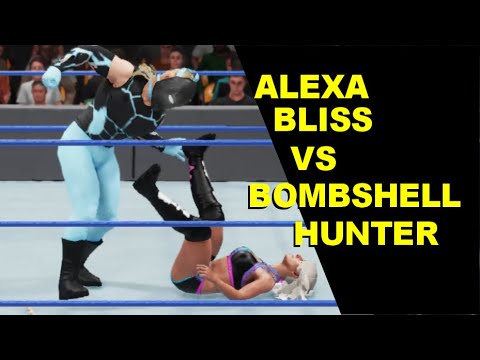 WWE 2K18 Alexa Bliss vs Bombshell Hunter - Extreme Mixed Match - YouTube